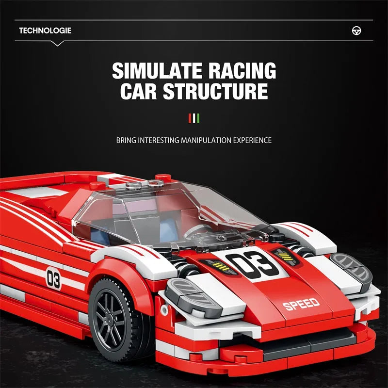 Reobrix MOC Building Block Set: 680 Porsche 917 Super Racing Car