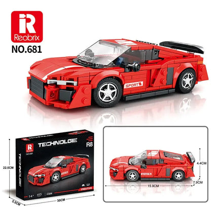 Reobrix MOC Building Block Set: 681 Audi R8 Super Racing Car