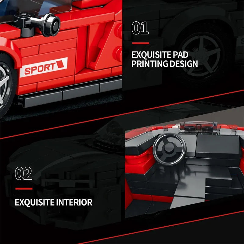 Reobrix MOC Building Block Set: 681 Audi R8 Super Racing Car
