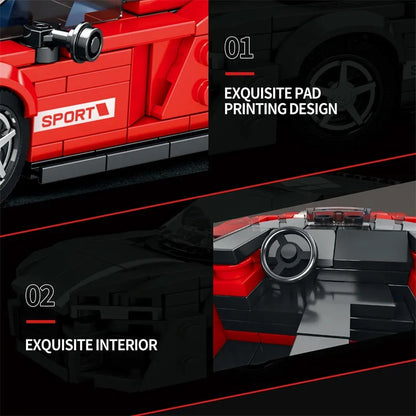 Reobrix MOC Building Block Set: 681 Audi R8 Super Racing Car