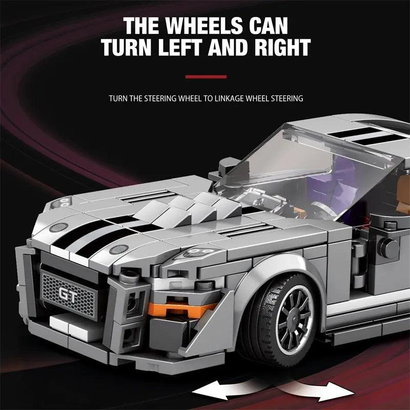 Reobrix MOC Building Block Set: 682 Shelby GT500 Super Racing Car