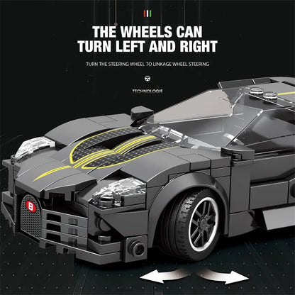 Reobrix MOC Building Block Set: 685 Bugatti La Voiture Noire Racing Car