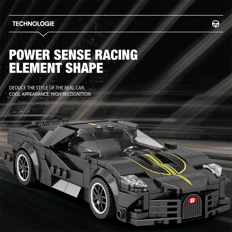 Reobrix MOC Building Block Set: 685 Bugatti La Voiture Noire Racing Car