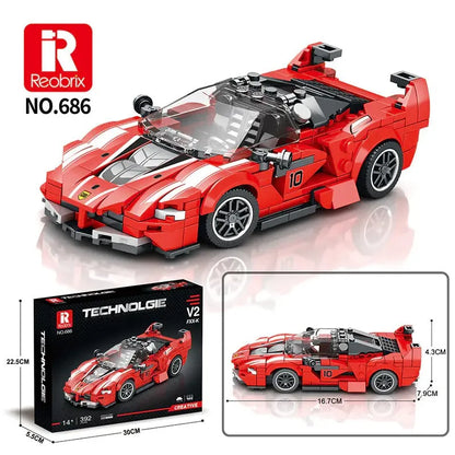 Reobrix MOC Building Block Set: 686 Ferrari FXX-K V2 Hyper Racing Car