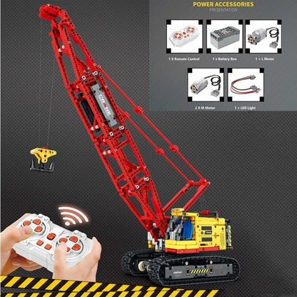 Reobrix MOC Building Block Set: APP RC Motorized Crawler Crane, Model RE22006