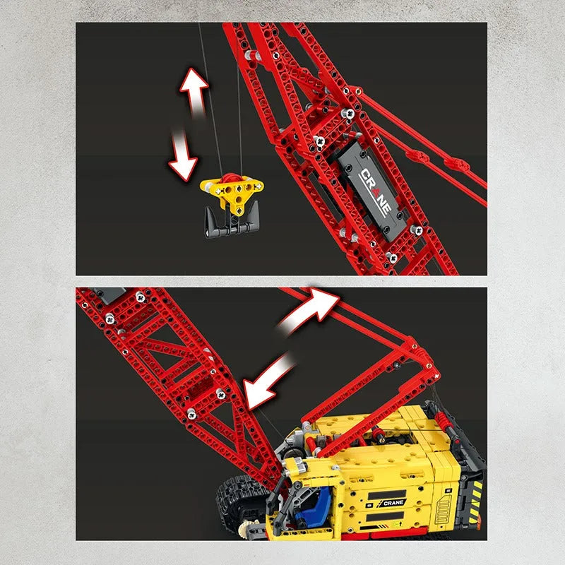 Reobrix MOC Building Block Set: APP RC Motorized Crawler Crane, Model RE22006