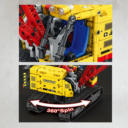 Reobrix MOC Building Block Set: APP RC Motorized Crawler Crane, Model RE22006