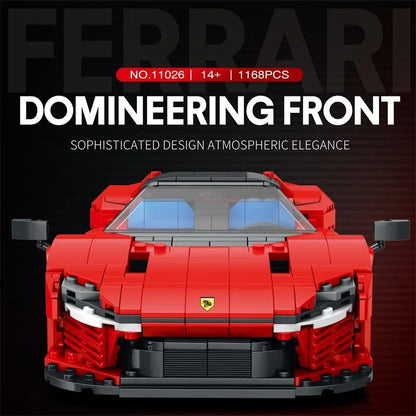 Reobrix MOC Building Block Set: Ferrari Daytona SP3 11026 Super Racing Car, Model RE11026