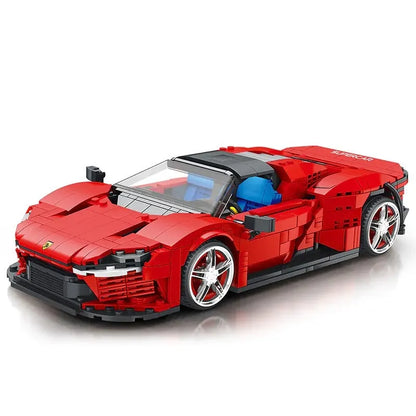 Reobrix MOC Building Block Set: Ferrari Daytona SP3 11026 Super Racing Car, Model RE11026