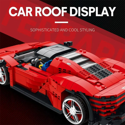 Reobrix MOC Building Block Set: Ferrari Daytona SP3 11026 Super Racing Car, Model RE11026