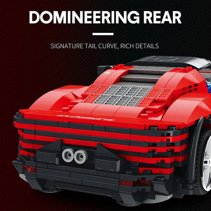 Reobrix MOC Building Block Set: Ferrari Daytona SP3 11026 Super Racing Car, Model RE11026
