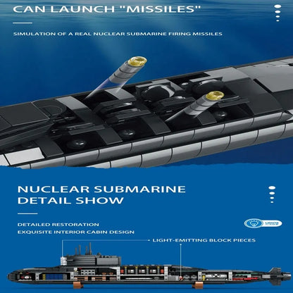 Reobrix MOC Building Block Set: Strategic Nuclear Submarine Warship, Model RE800