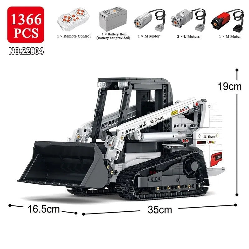 Reobrix MOC Building Block Set: RC Motorized Bobcat Loader, Model RE22004