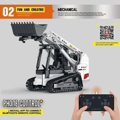 Reobrix MOC Building Block Set: RC Motorized Bobcat Loader, Model RE22004
