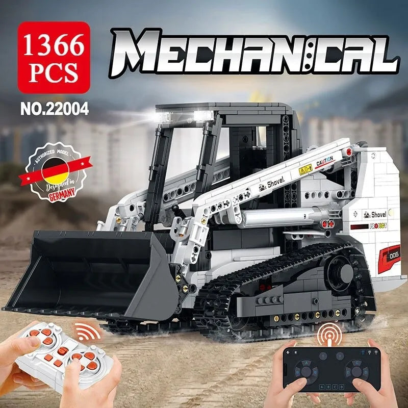 Reobrix MOC Building Block Set: RC Motorized Bobcat Loader, Model RE22004