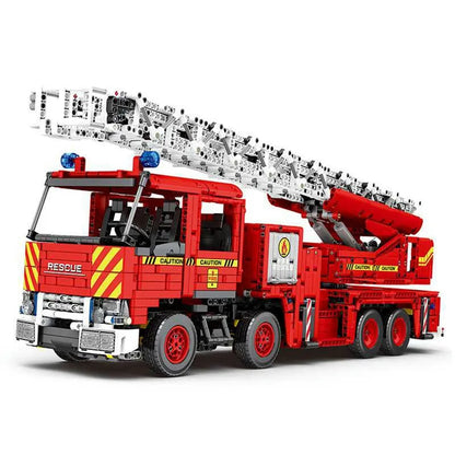 Reobrix MOC Building Block Set: RC Motorized Fire Rescue Truck, Model RE22005