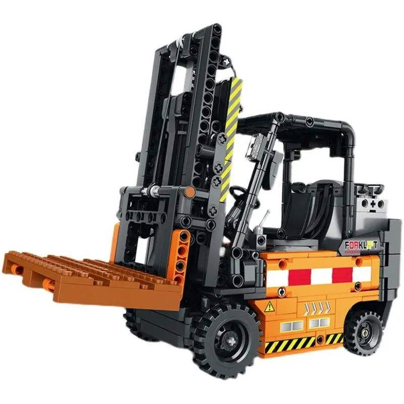 Reobrix MOC Building Block Set: RC Motorized Forklift Truck 22002, Model RE22002
