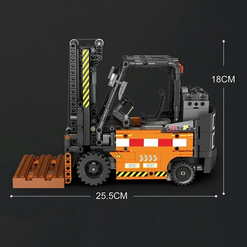 Reobrix MOC Building Block Set: RC Motorized Forklift Truck 22002, Model RE22002