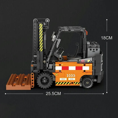Reobrix MOC Building Block Set: RC Motorized Forklift Truck 22002, Model RE22002