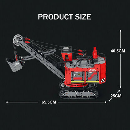 Reobrix MOC Motorized Building Block Set: 22014 RC APP Power Shovel Truck, Model RE22014