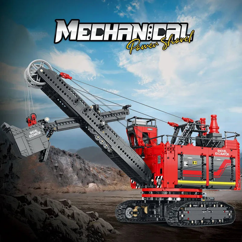 Reobrix MOC Motorized Building Block Set: 22014 RC APP Power Shovel Truck, Model RE22014