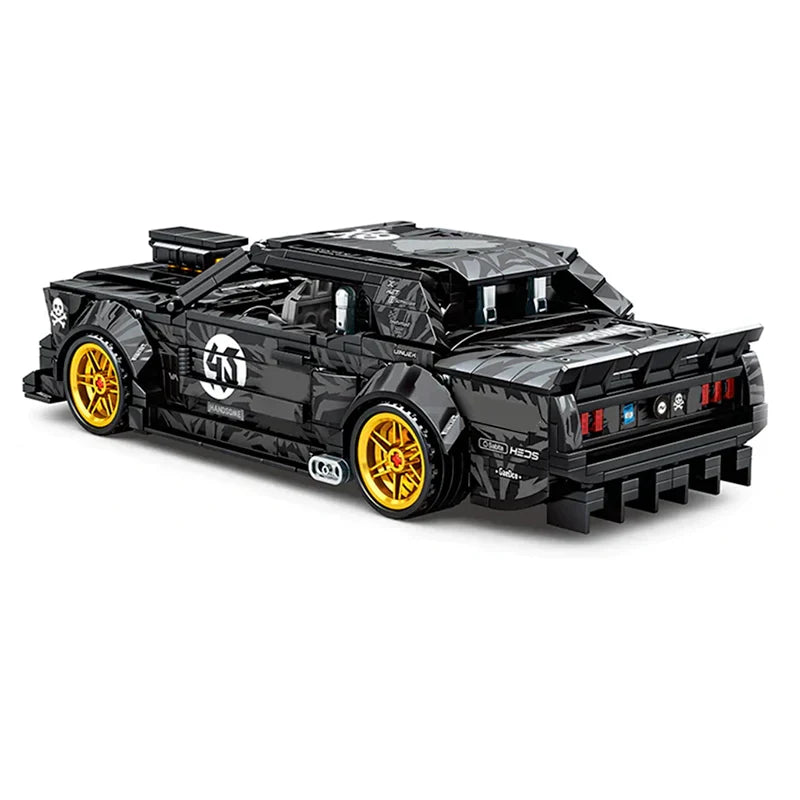 Trilumity Building Block Set: Ford Mustang Pull Back Car - 828-Piece