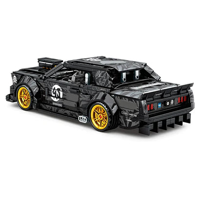 Trilumity Building Block Set: Ford Mustang Pull Back Car - 828-Piece