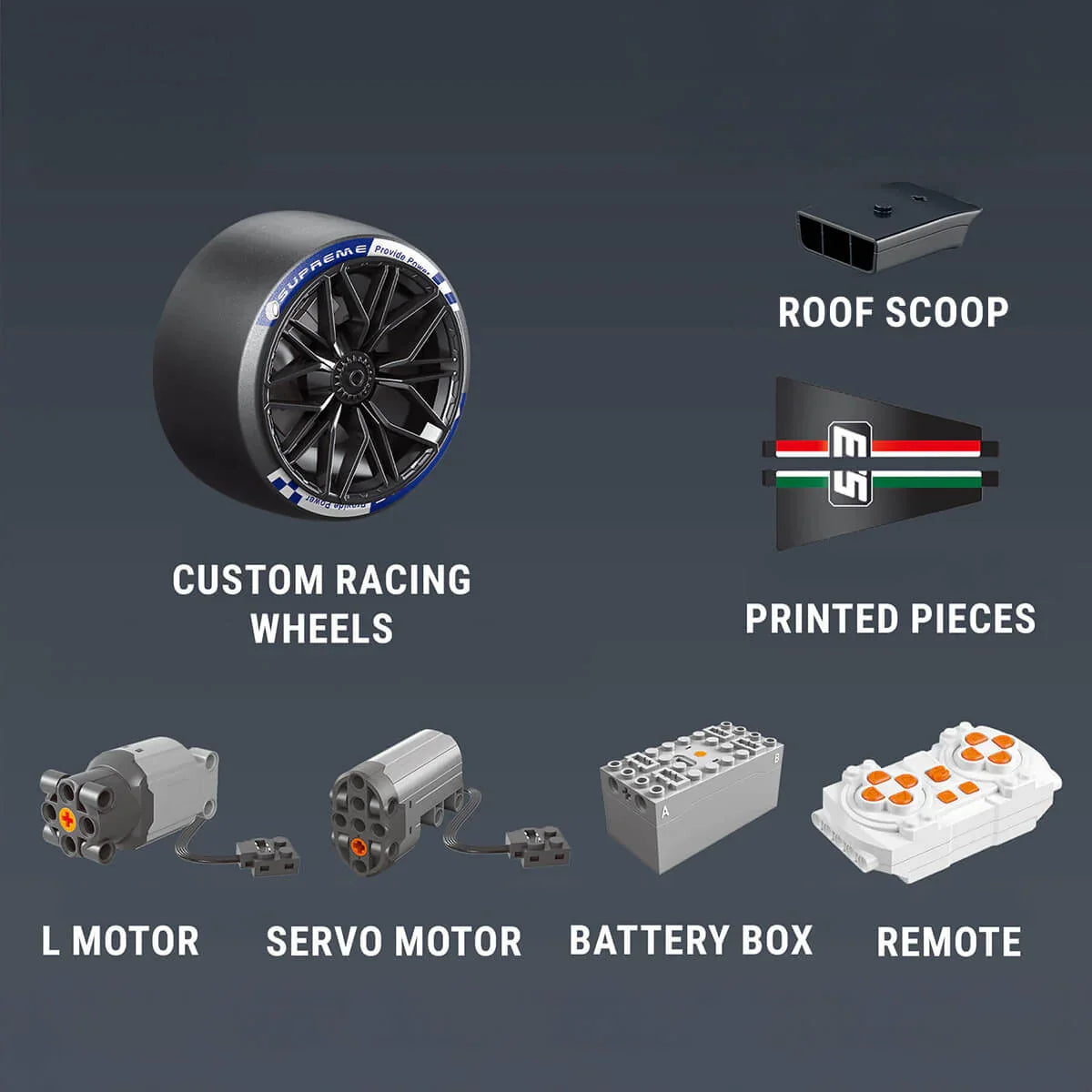 Trilumity Motorized Building Block Set: 1:8 The Ultimate LMDh Hybrid Prototype | 2024 Endurance (3771-Piece)