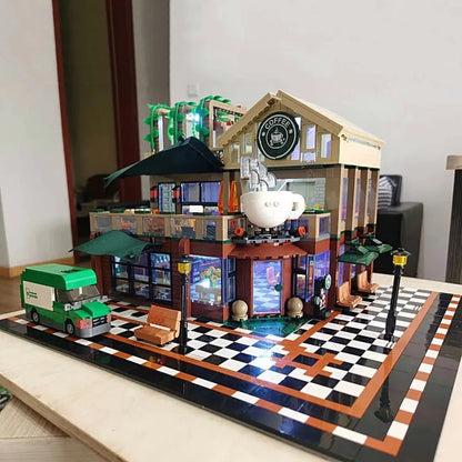 Sembo MOC Building Block Set: Luxury Coffee Shop, Model 601093