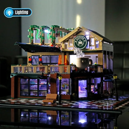 Sembo MOC Building Block Set: Luxury Coffee Shop, Model 601093