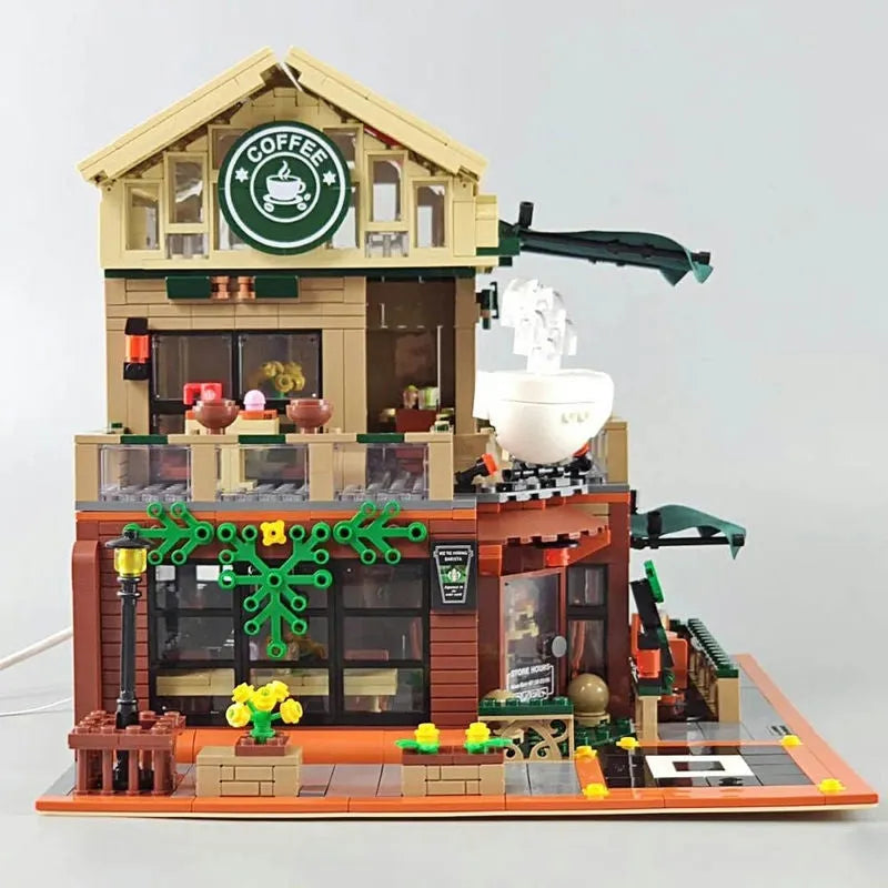 Sembo MOC Building Block Set: Luxury Coffee Shop, Model 601093
