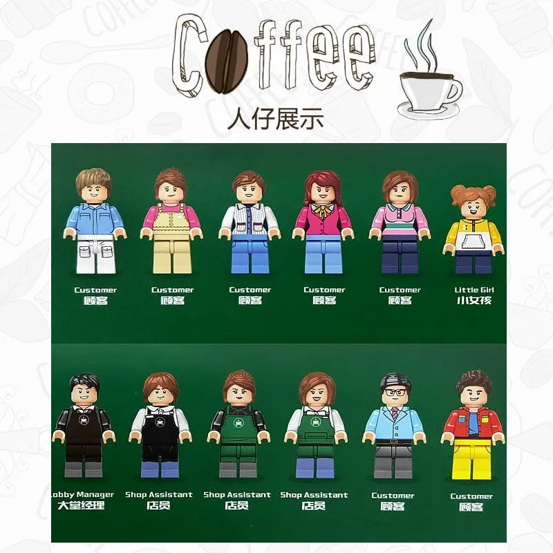 Sembo MOC Building Block Set: Luxury Coffee Shop, Model 601093