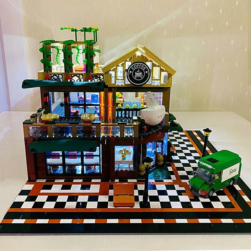 Sembo MOC Building Block Set: Luxury Coffee Shop, Model 601093