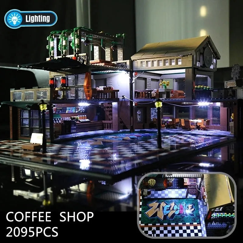 Sembo MOC Building Block Set: Luxury Coffee Shop, Model 601093