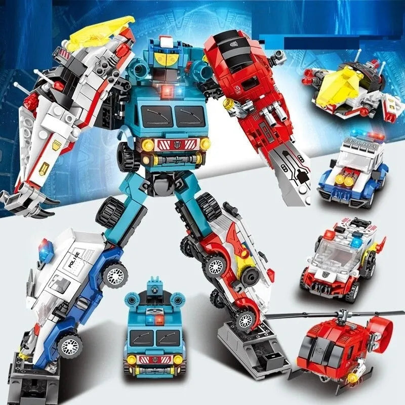 Sembo Building Block Set: Mecha Car Transformation City Robot Warrior, Model 103249