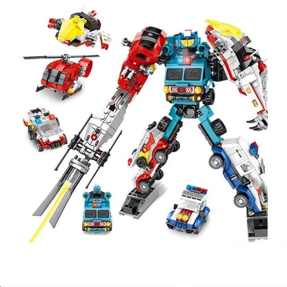 Sembo Building Block Set: Mecha Car Transformation City Robot Warrior, Model 103249