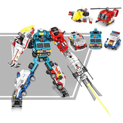 Sembo Building Block Set: Mecha Car Transformation City Robot Warrior, Model 103249