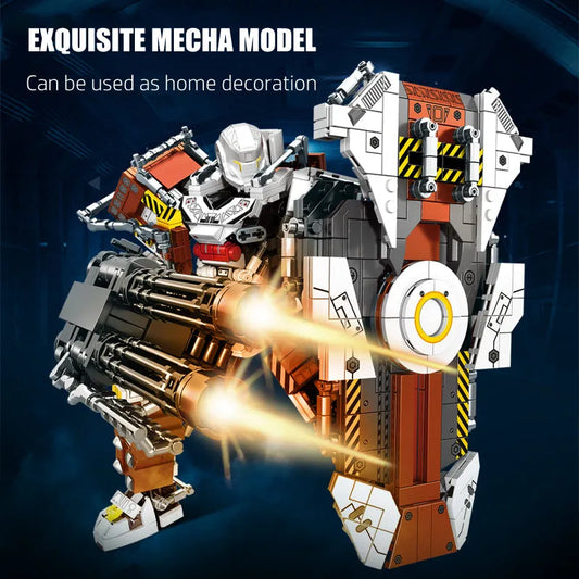 Sembo Building Block Set: Mecha MU2 Heavy Defense White Shark Robot, Model 109008