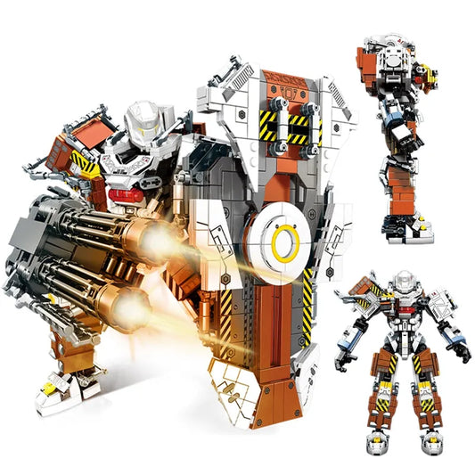 Sembo Building Block Set: Mecha MU2 Heavy Defense White Shark Robot, Model 109008