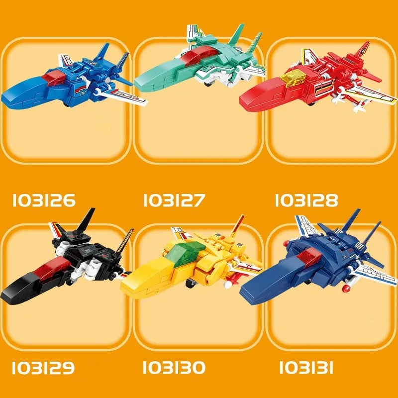 Sembo Building Block Set: Mecha Transformation Planes Robot Fighter, Model 103126
