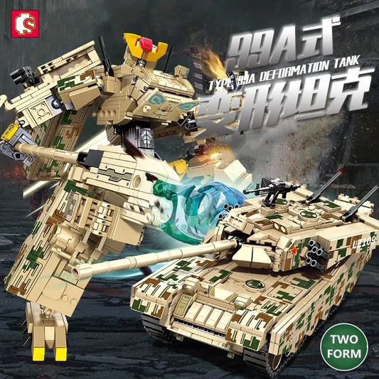 Sembo Building Block Set: Mecha Transformers Robot Battle Tank Deformation, Model 203122