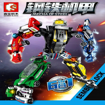 Sembo Building Block Set: Mechanical Transformation Robot Racing Car, Model 103087