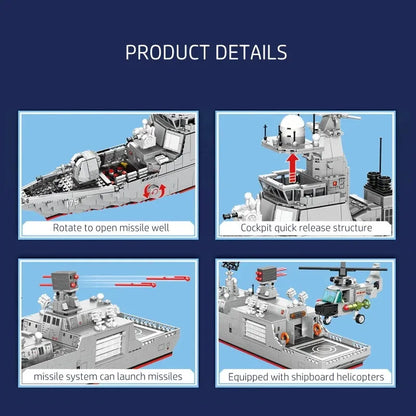 Sembo Building Block Set: 052D Missile Destroyer Warship Cruiser, Model 202058