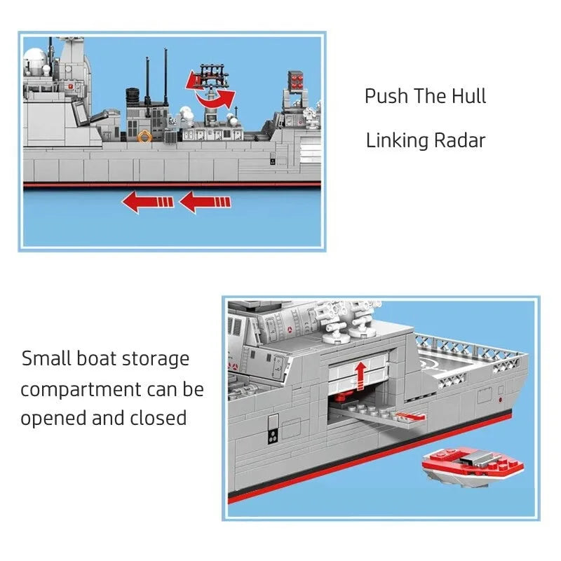 Sembo Building Block Set: 052D Missile Destroyer Warship Cruiser, Model 202058