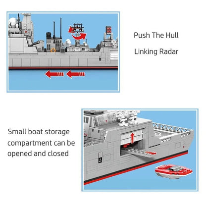 Sembo Building Block Set: 052D Missile Destroyer Warship Cruiser, Model 202058