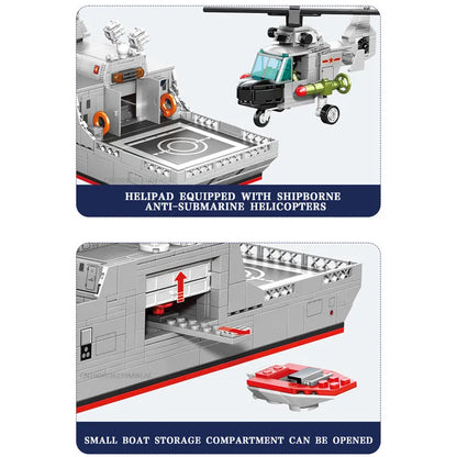 Sembo Building Block Set: 052D Missile Destroyer Warship Cruiser, Model 202058