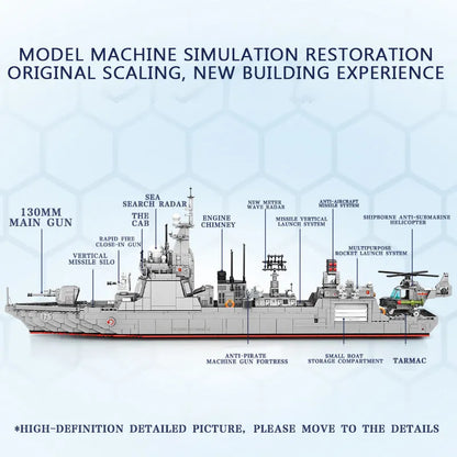 Sembo Building Block Set: 052D Missile Destroyer Warship Cruiser, Model 202058