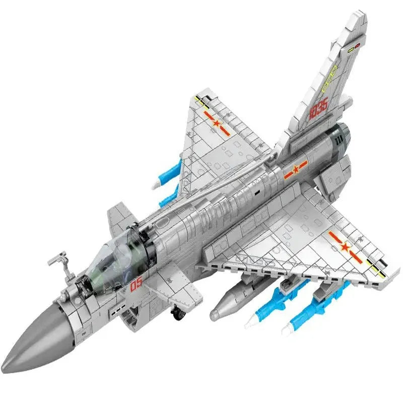 Sembo MOC Building Block Set: Aircraft MOC J-10B Fighter Jet, Model 202126