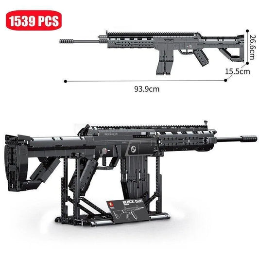 Sembo MOC Building Block Set: Heavy Duty SMG Combat Rifle, Model 702991