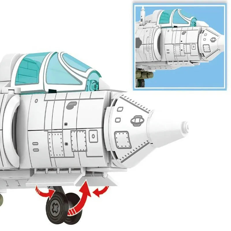 Sembo MOC Building Block Set: Q-5 Striker Aircraft Jet, Model 202157